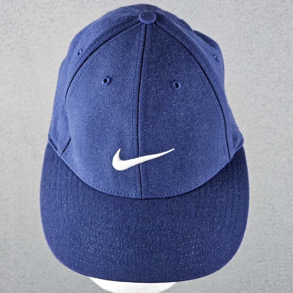 Nike Hat Mens 7 3/8 Blue Pro Classics Vintage Wool Fitted Swoosh Cap 90s Y2K